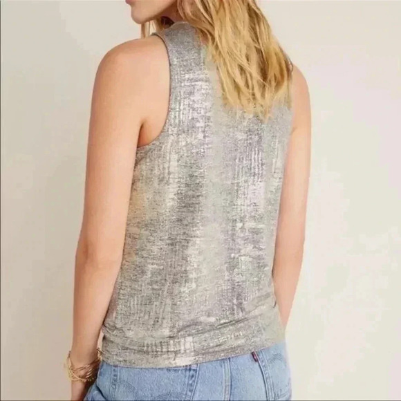 NWOT Anthropologie Sabrina Shimmer Wrap Top - Picture 2 of 9